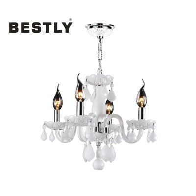 چراغ های تزئینی آویز سفید لوستر کریستال