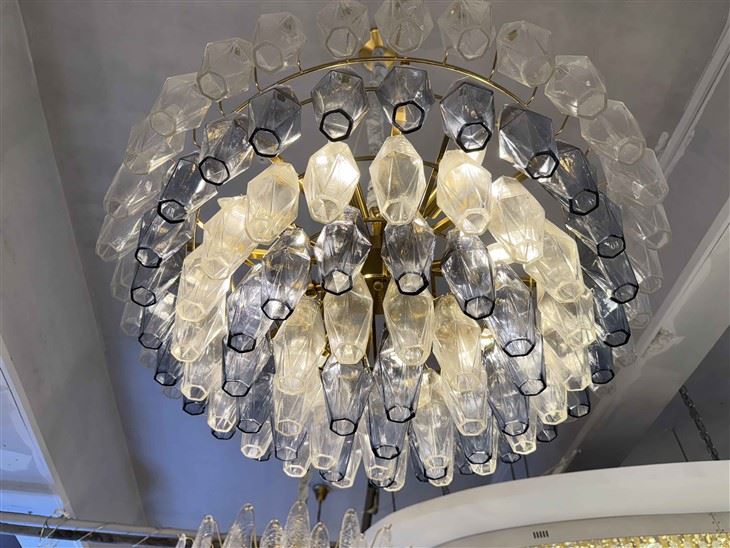 Modern Dual-tone Glass Chandelier factory